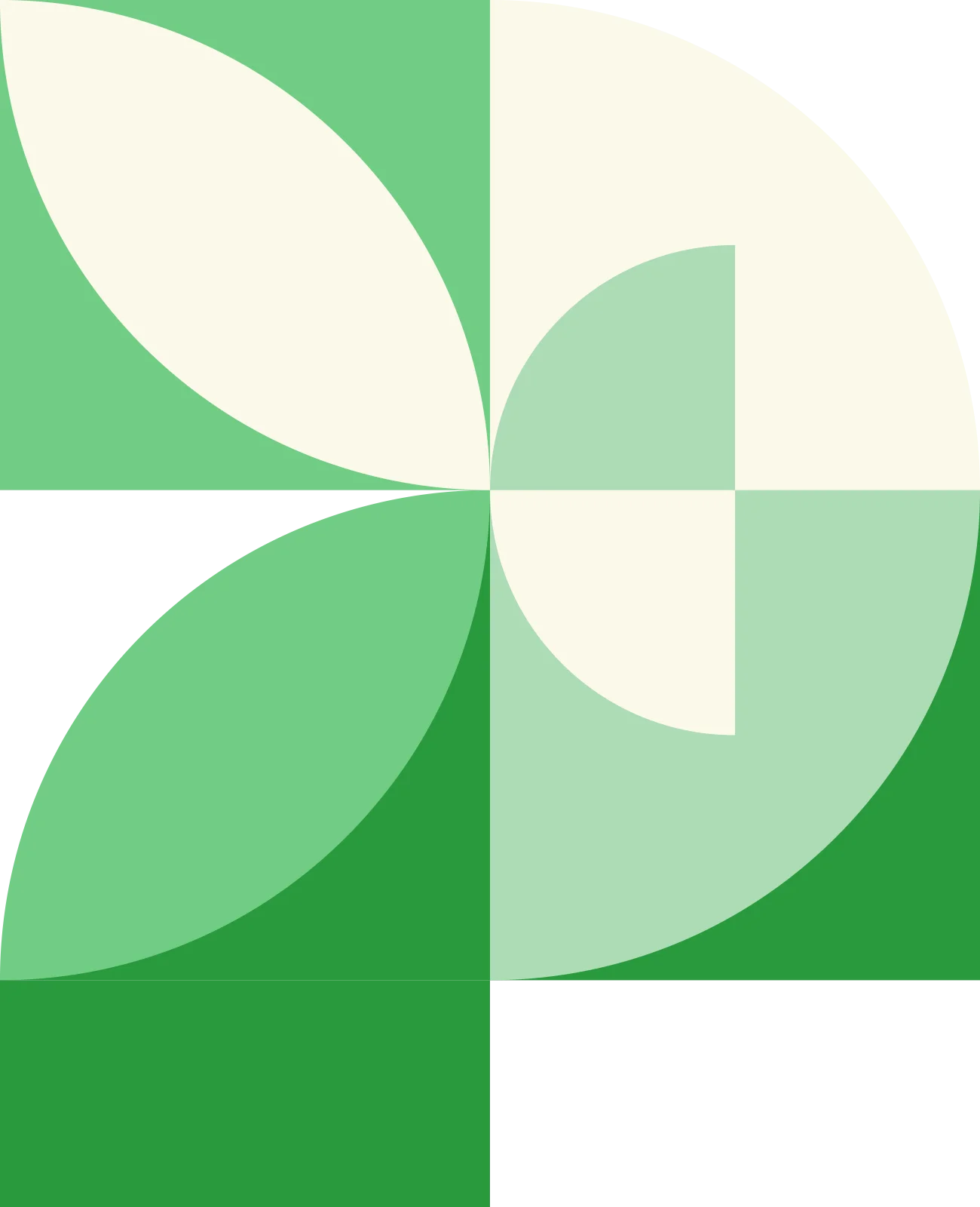 an abstract green leaf artwork